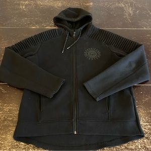 American Fighter Athletics Buckle Black Hoodie Jacket Mens Medium Heavy Ribbed